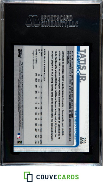 2019 Topps Chrome #203 Fernando Tatis Jr. SGC 10