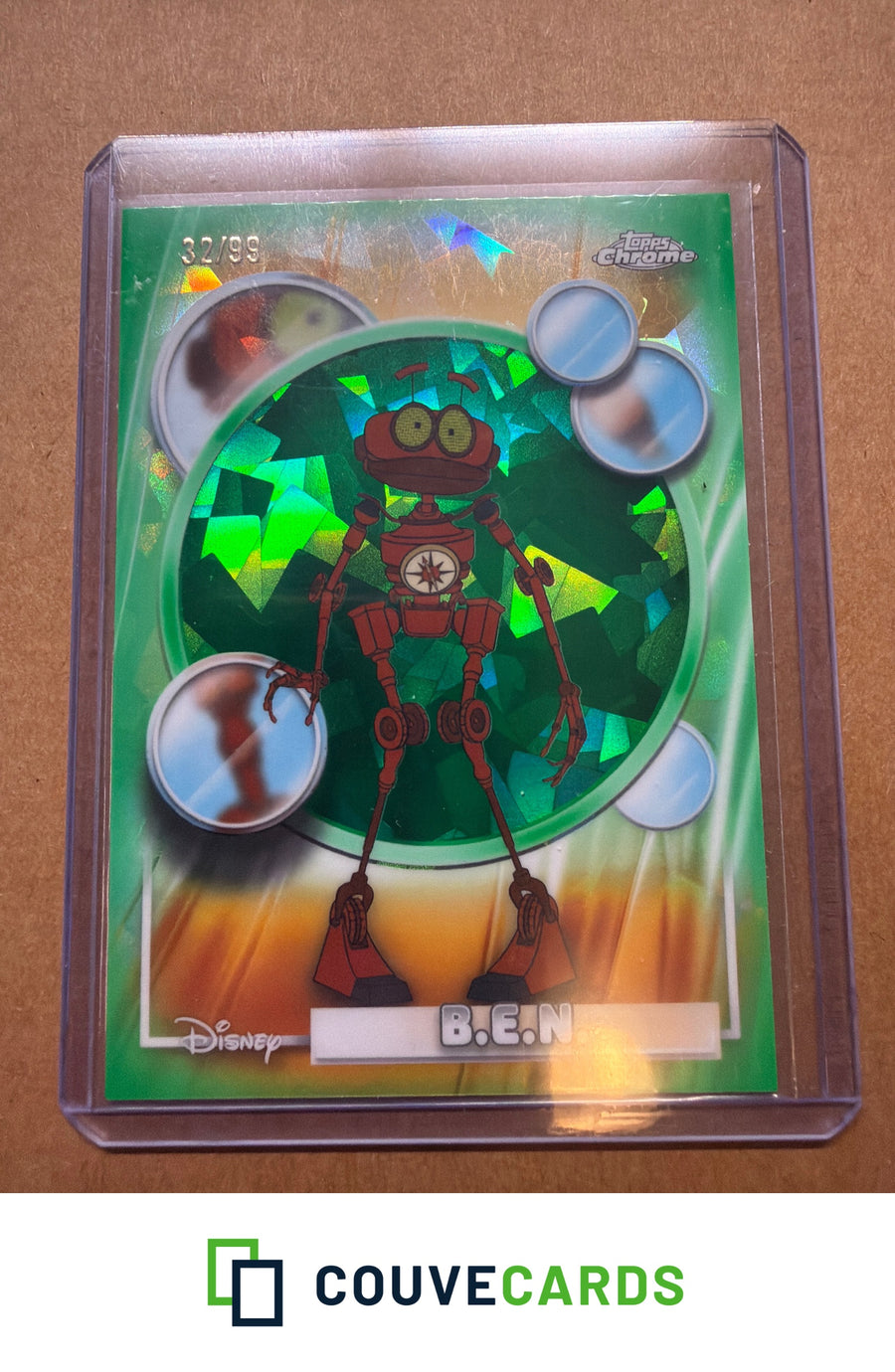 2026 Topps Chrome Disney Sapphire Edition #64 B.E.N. Green Sapphire #/99