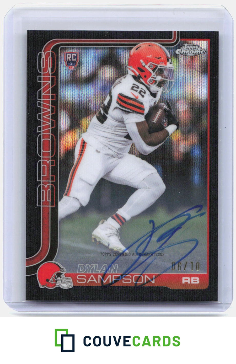 2025 Topps Chrome #RA-DSA Dylan Sampson Autographs Black Wave Refractor #/10
