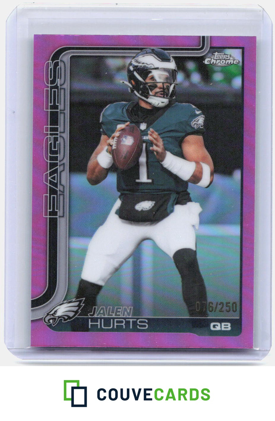 2025 Topps Chrome #247 Jalen Hurts Pink Refractor #/250