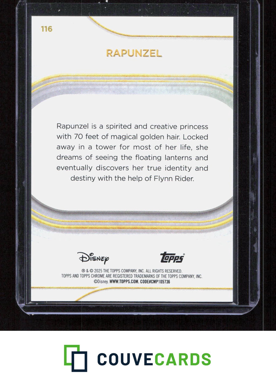 2025 Topps Chrome Disney #116 Rapunzel Gold #/50