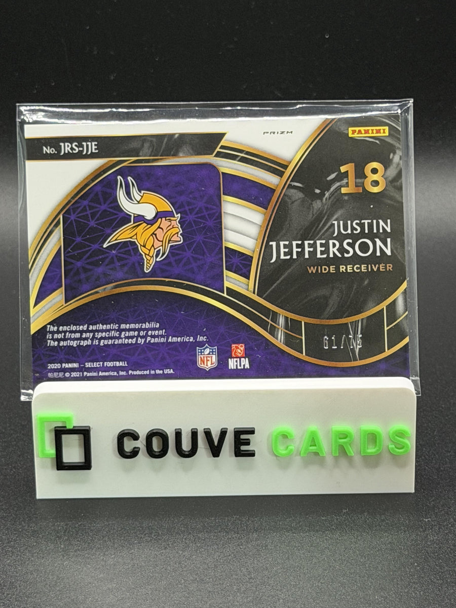 2020 Panini Select #JRS-JJE Justin Jefferson Jumbo Signature Prizm #/75