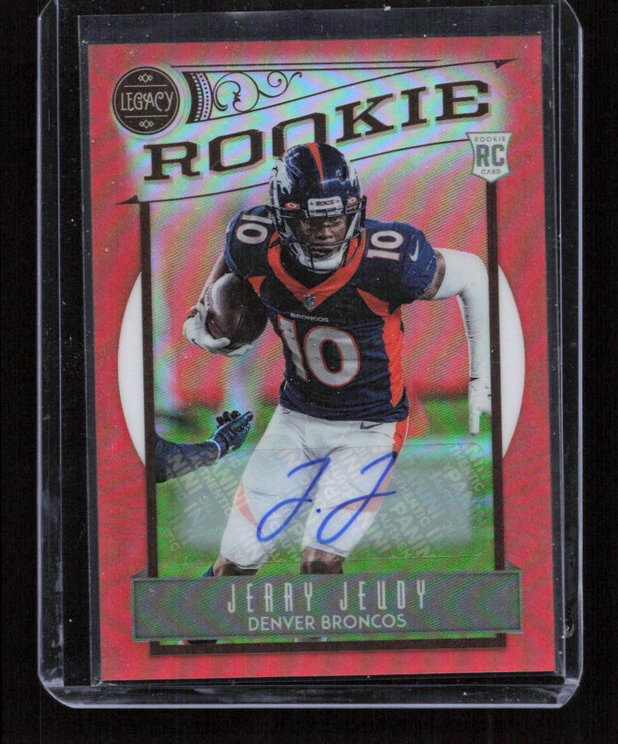 2020 Panini Chronicles #212 Jerry Jeudy Legacy Rookies Signatures Orange #/35