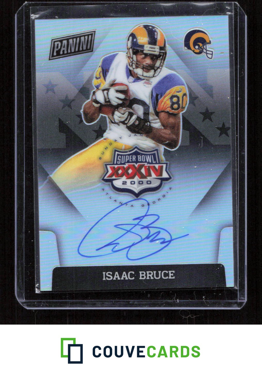 2020 Panini Chronicles #SBXXXIV-IB Isaac Bruce Super Bowl Signatures Prizm