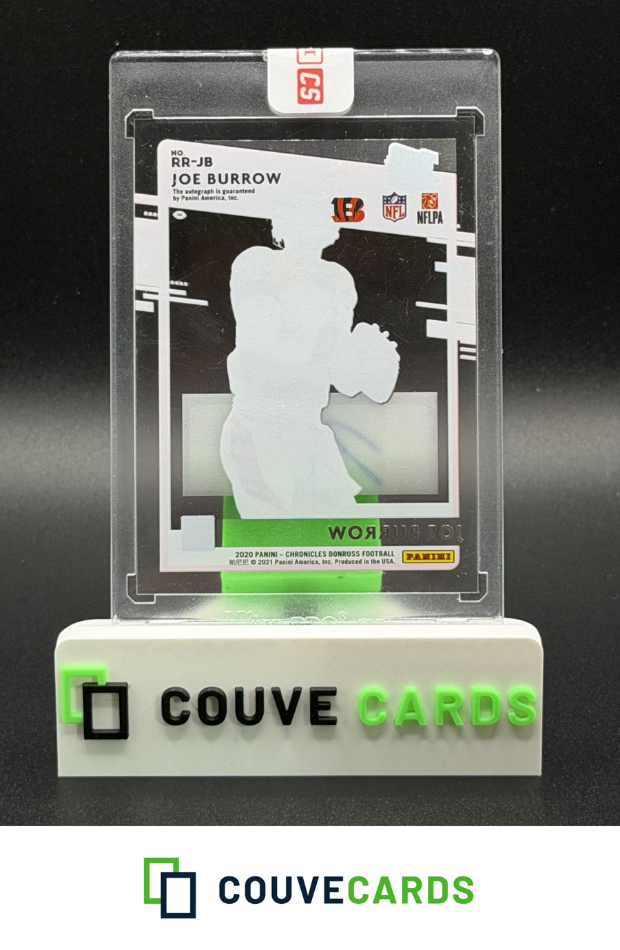 JOE BURROW 2020 Panini Chronicles Clearly Donruss Purple RR Rookie RC AUTO /25