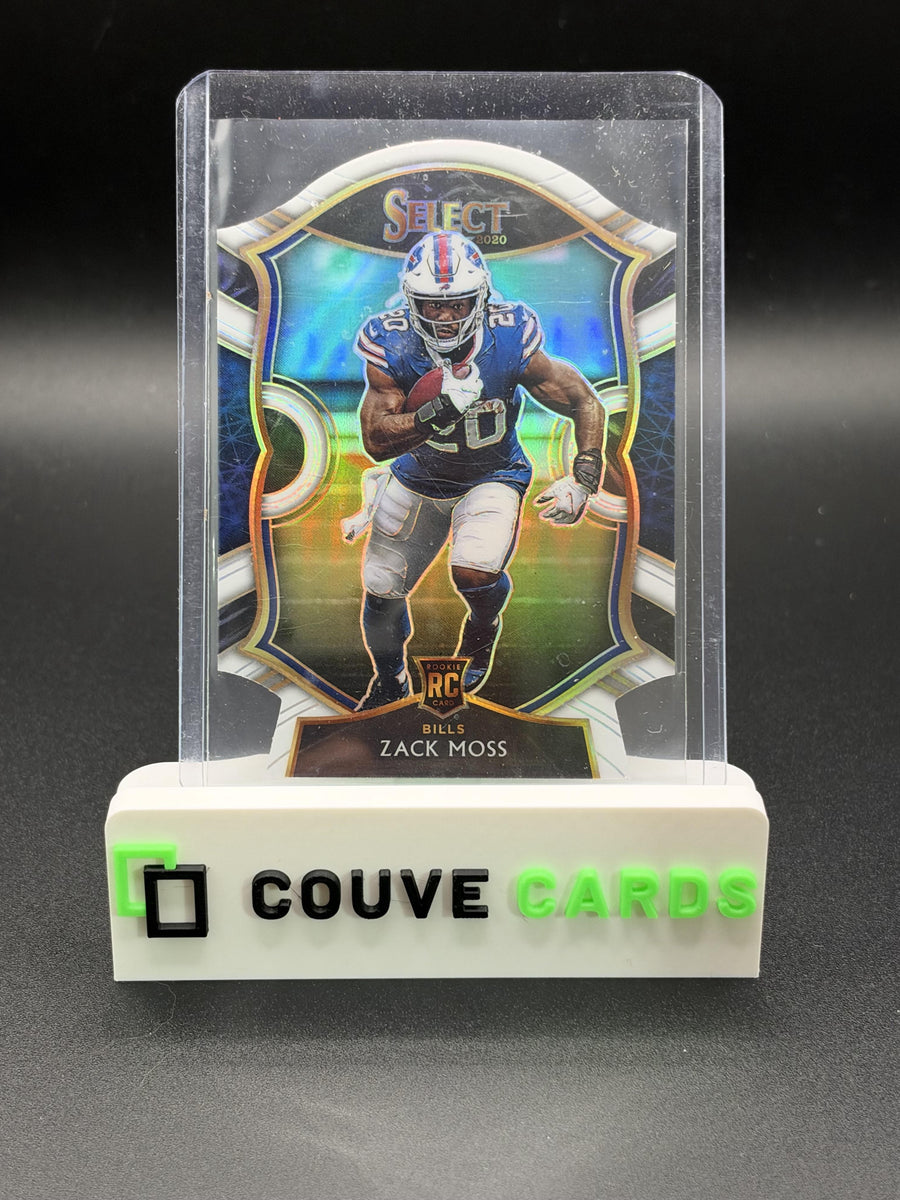 2020 Panini Select #69 Zack Moss White Prizm Die Cut