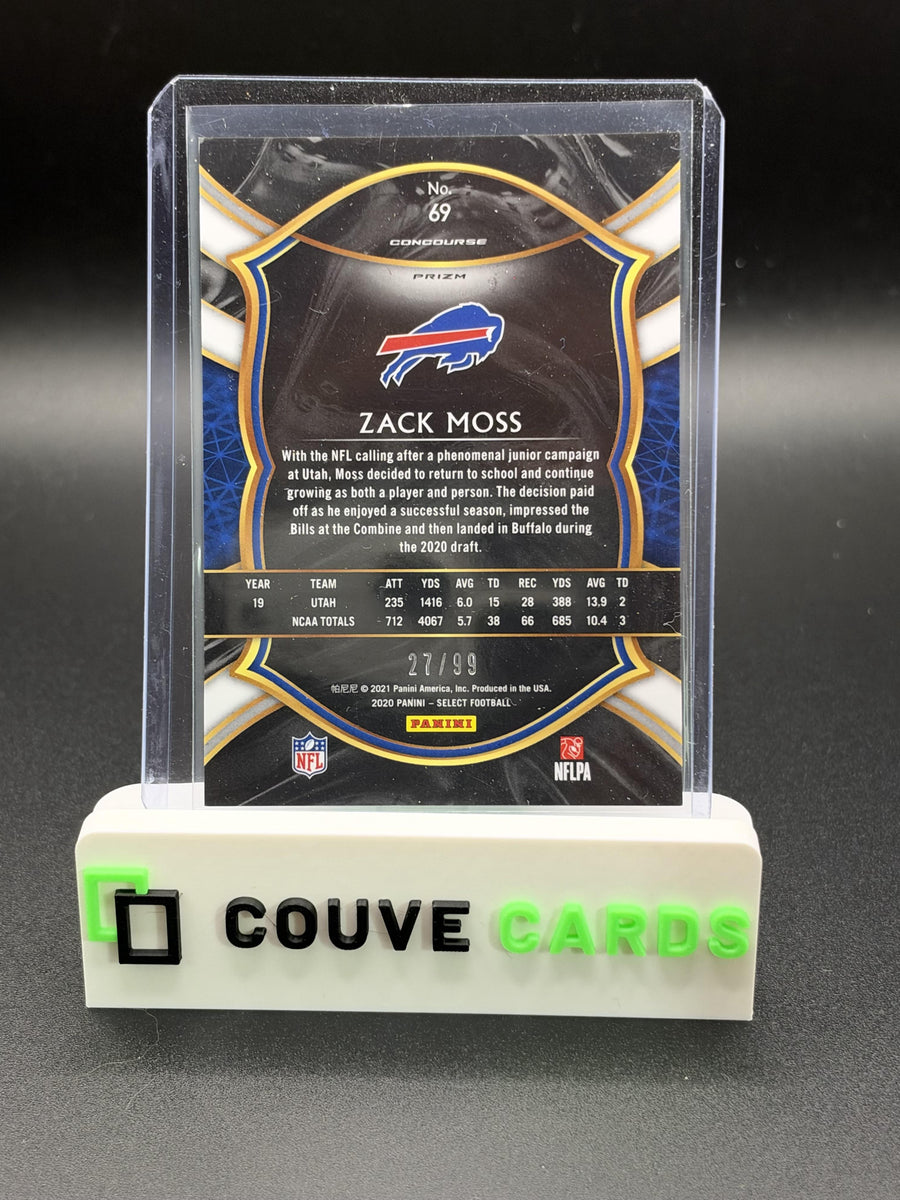 2020 Panini Select #69 Zack Moss Red Prizm #/99