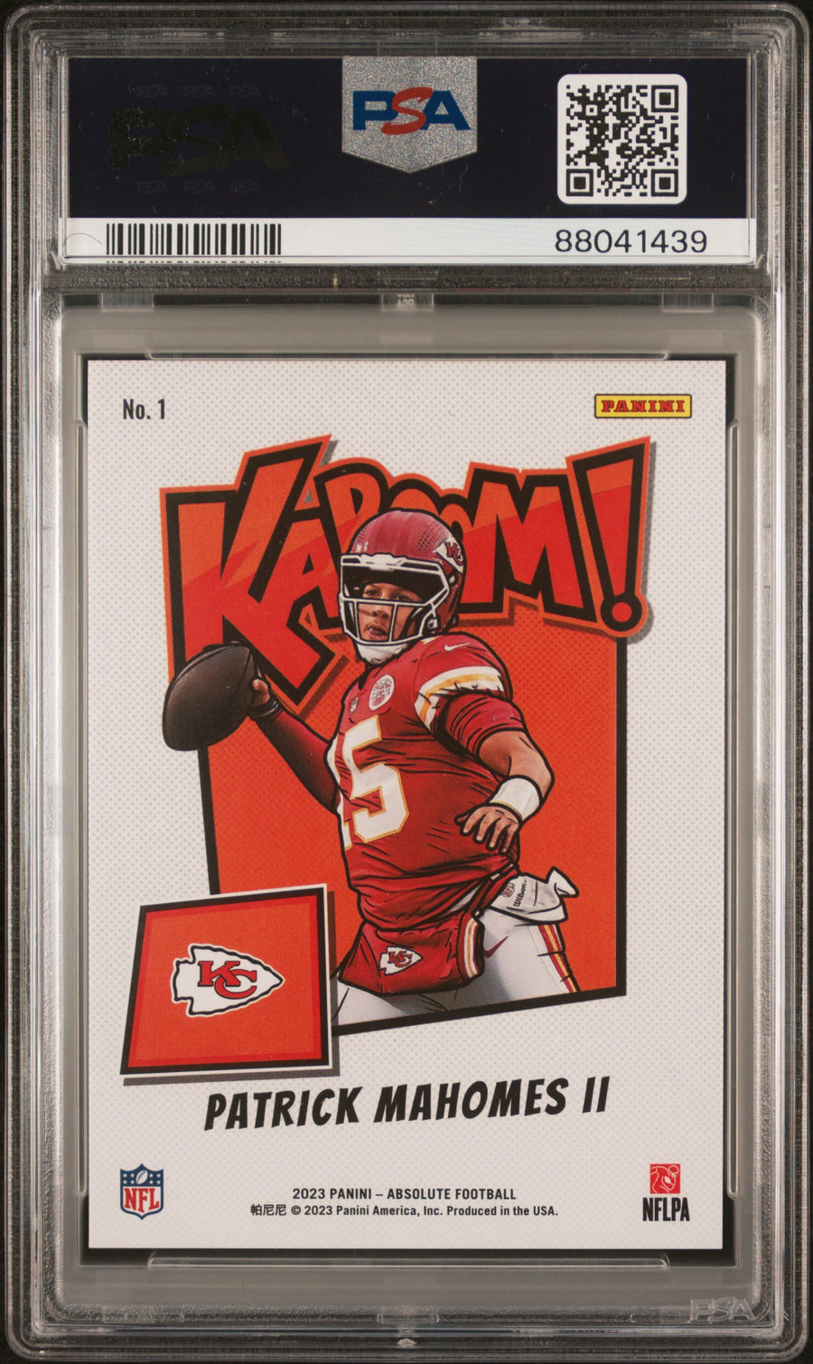2023 Panini Absolute Kaboom! Horizontal #1 Patrick Mahomes Ii PSA 9