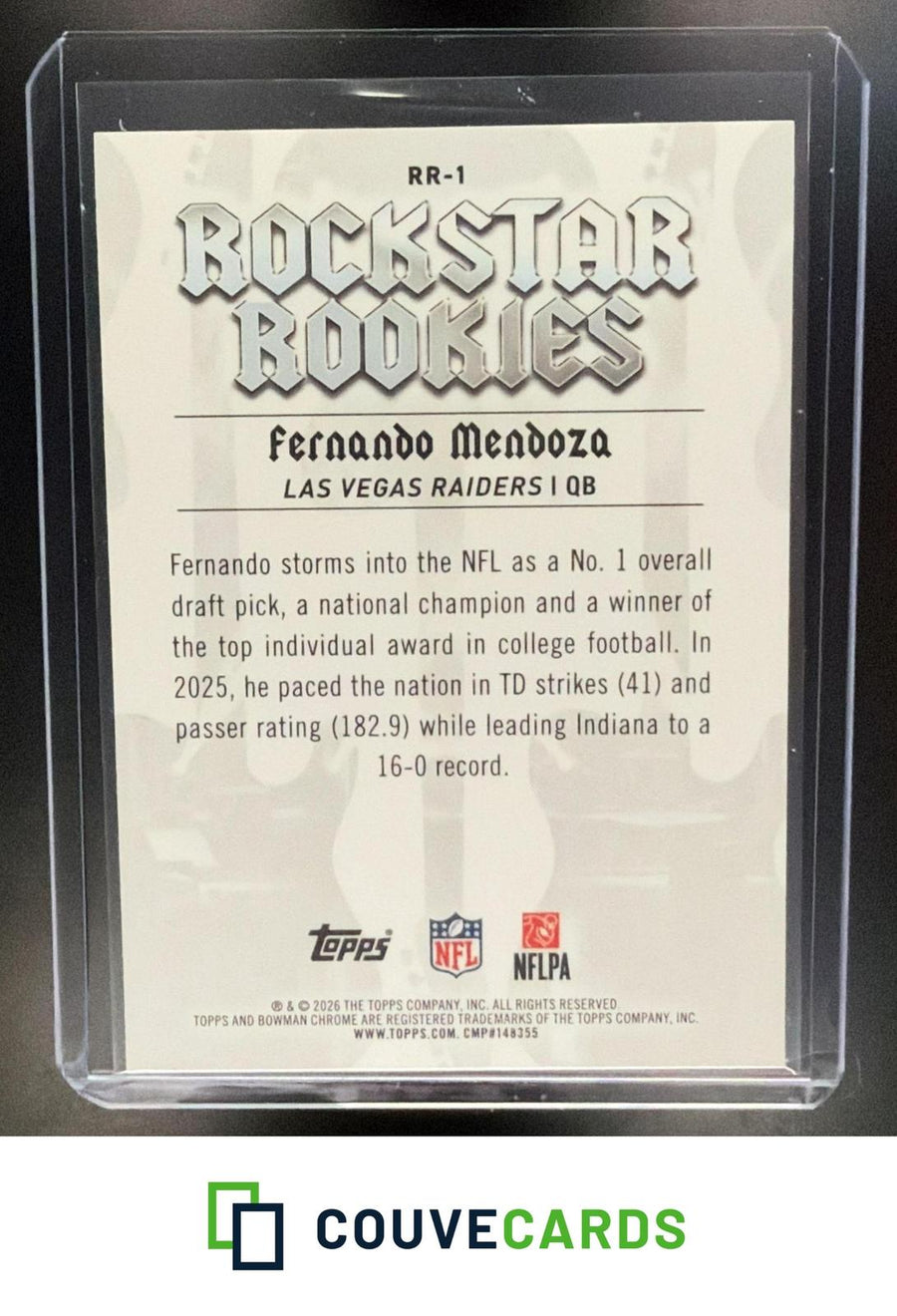 Fernando Mendoza 2026 Bowman Chrome #RR-1 Rockstar Rookies
