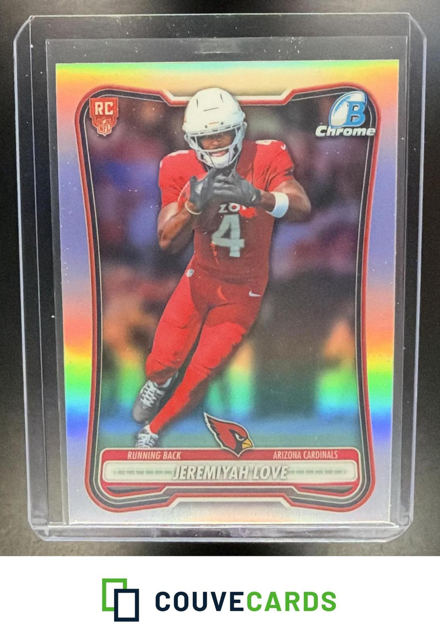 Jeremiyah Love 2026 Bowman #BRR-25 Chrome Rookie Red RC Logo