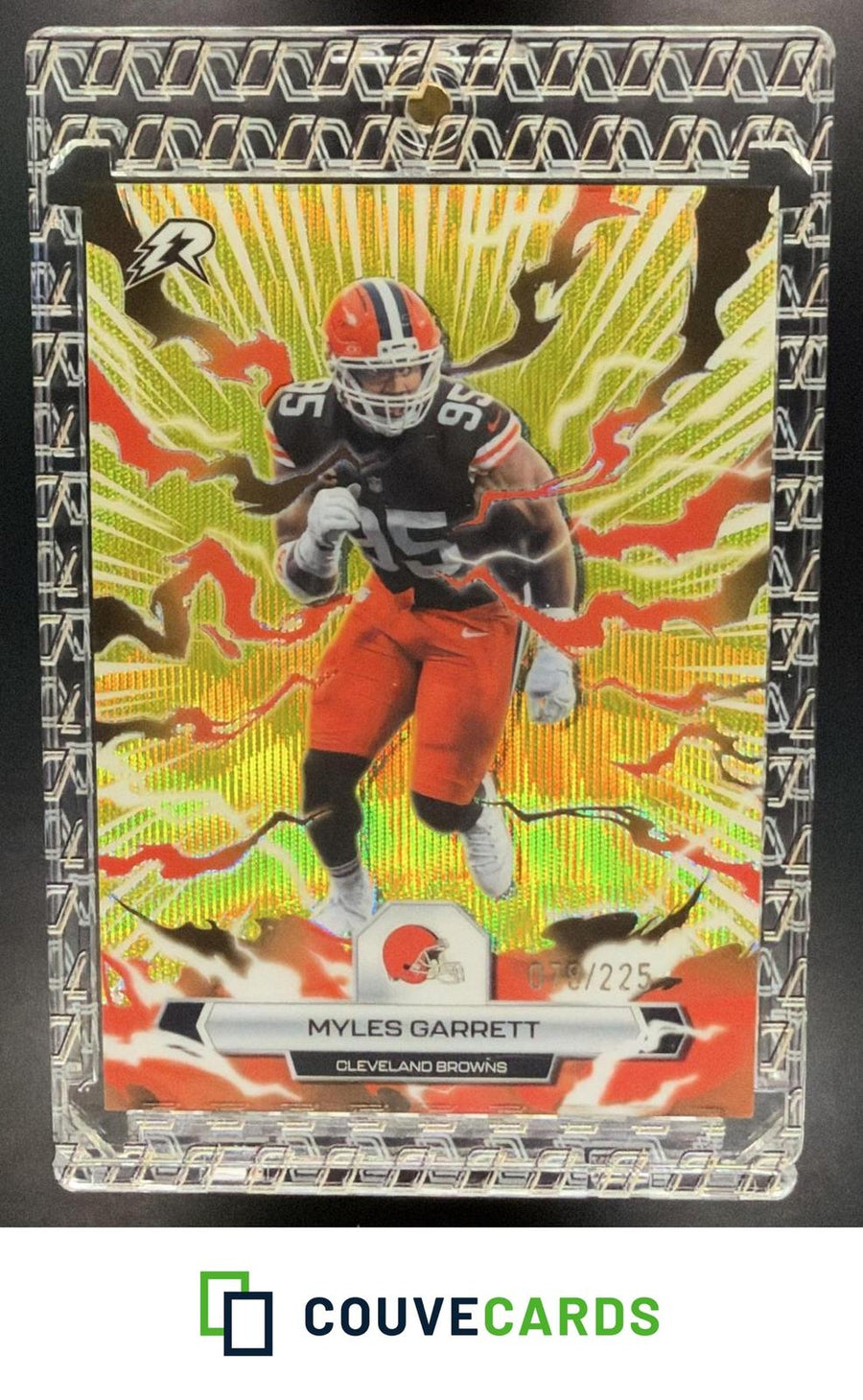 Myles Garrett 2025 Topps Resurgence #23 Yellow Surge Refractor