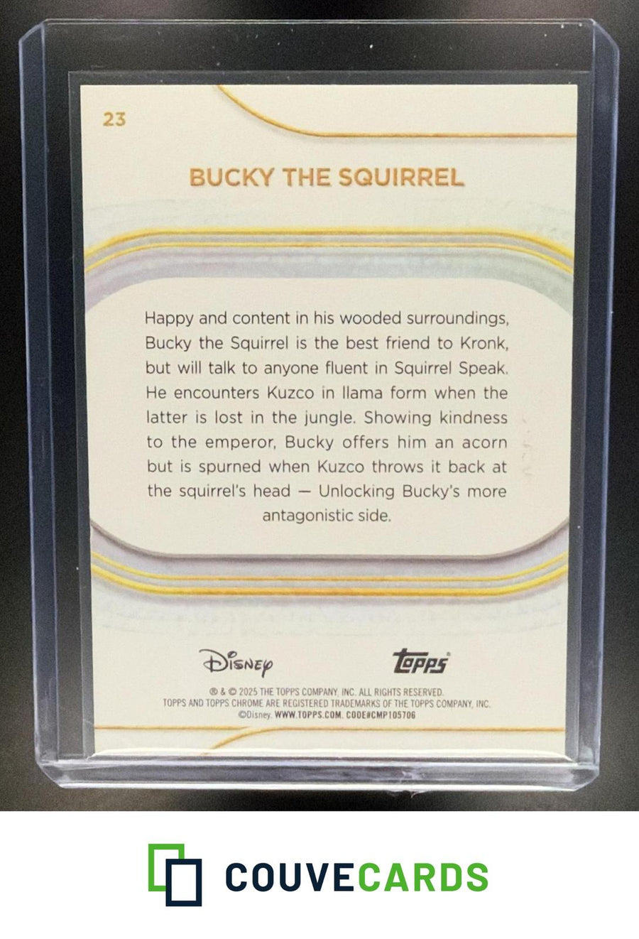 2025 Topps Chrome Disney #23 Bucky the Squirrel Yellow #/275