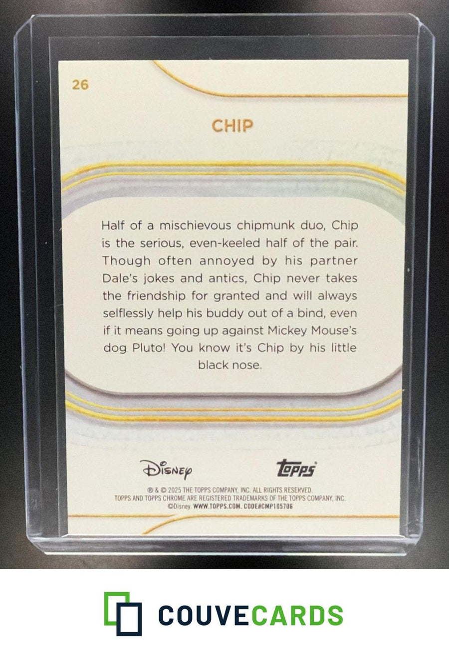 2025 Topps Chrome Disney #26 Chip Pink #/250