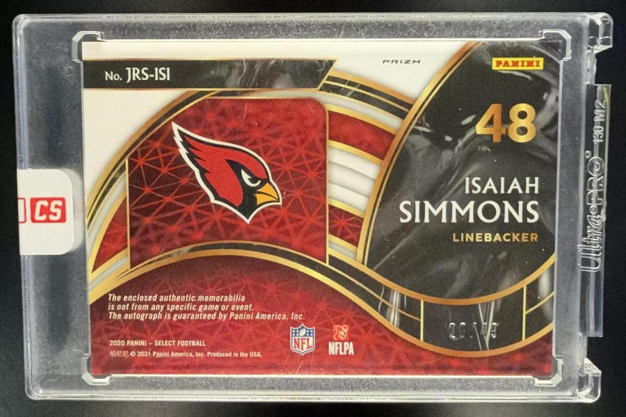 Isaiah Simmons 2020 Panini Select #JRS-ISI Rookie Signature Copper Prizm /49