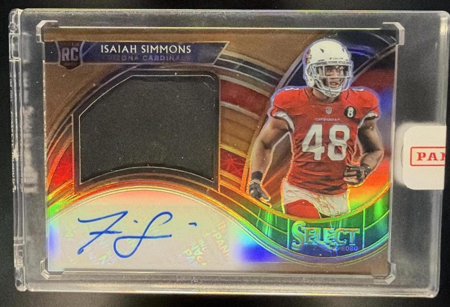 Isaiah Simmons 2020 Panini Select #JRS-ISI Rookie Signature Copper Prizm /49