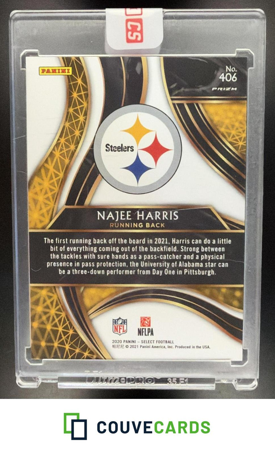 Najee Harris 2020 Panini Select #406 Panini Select XRC Prizm