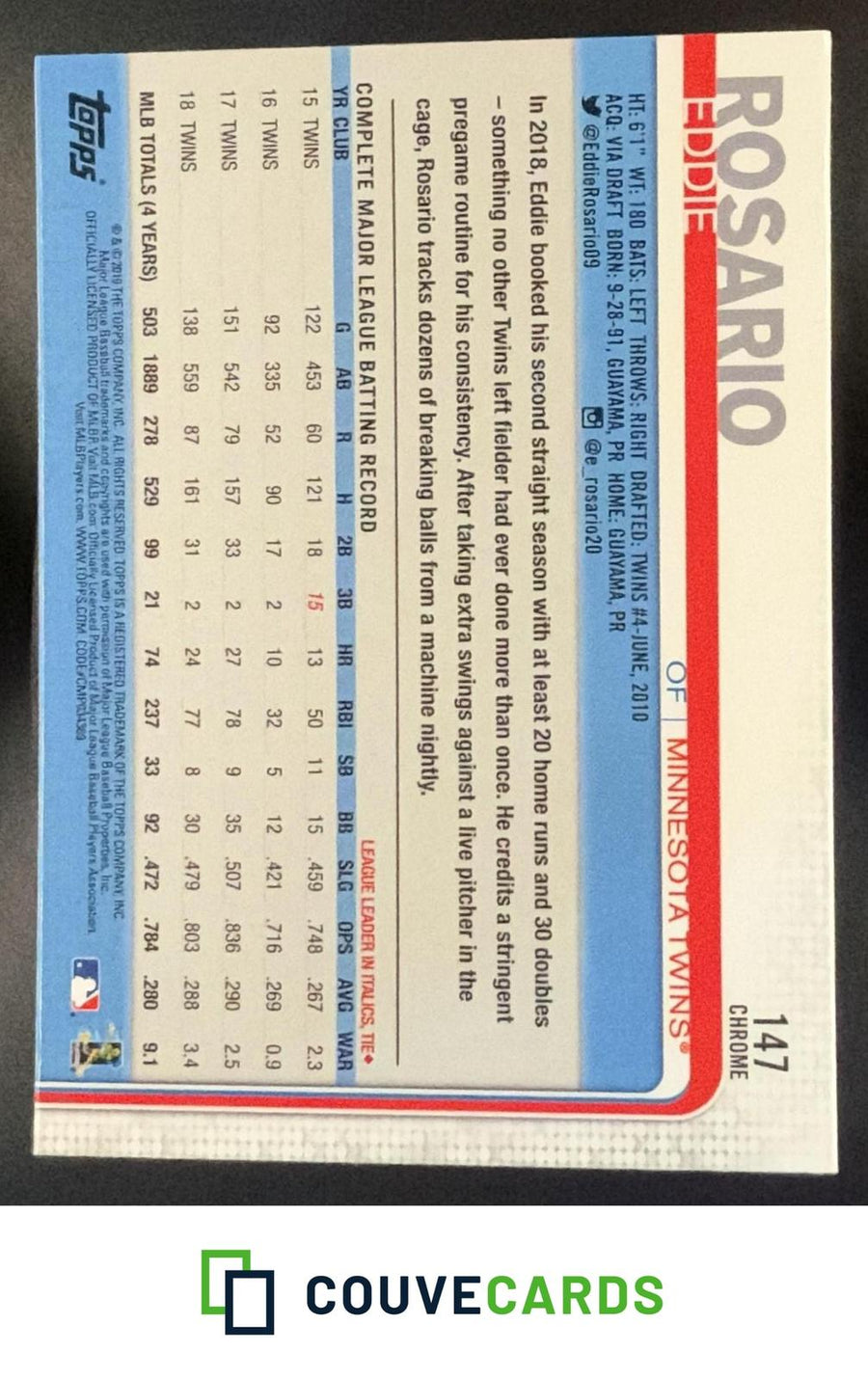 Eddie Rosario 2019 Topps Chrome #147