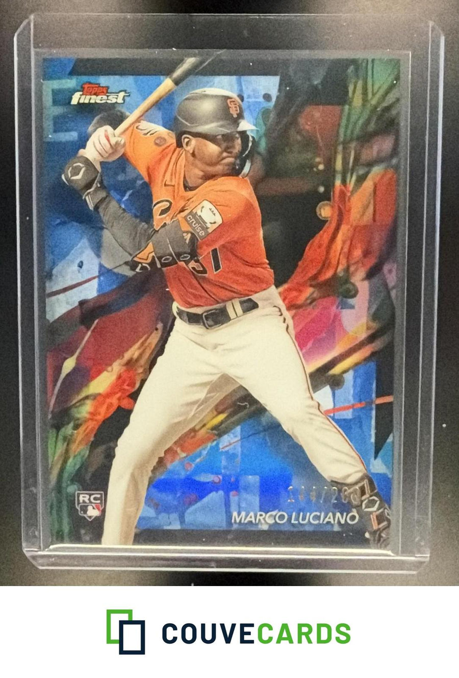 Marco Luciano 2024 Finest #42 Blue Refractor RC