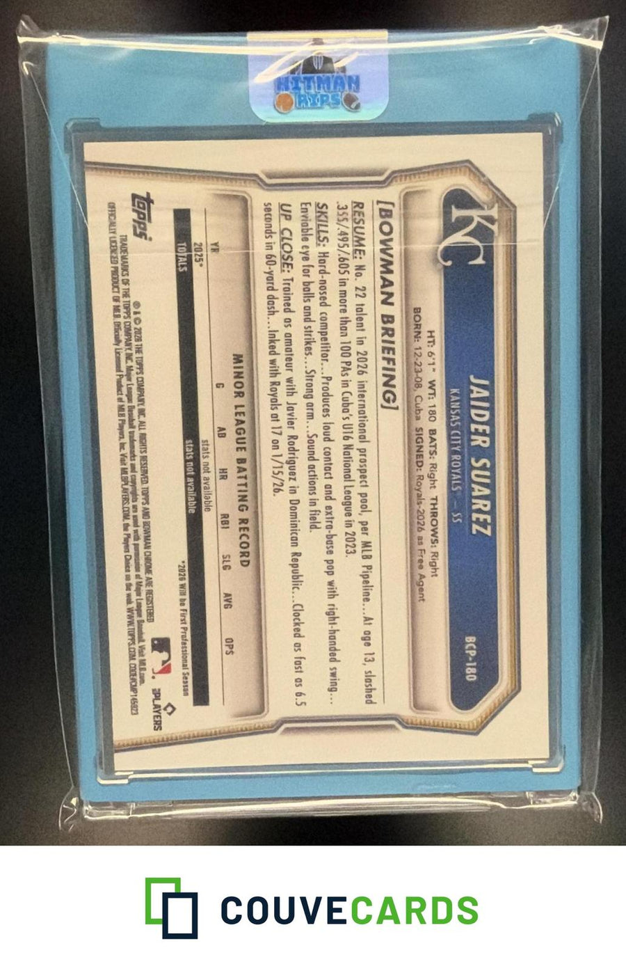 Jaider Suarez 2026 Bowman Chrome #BCP-180 Sunflower