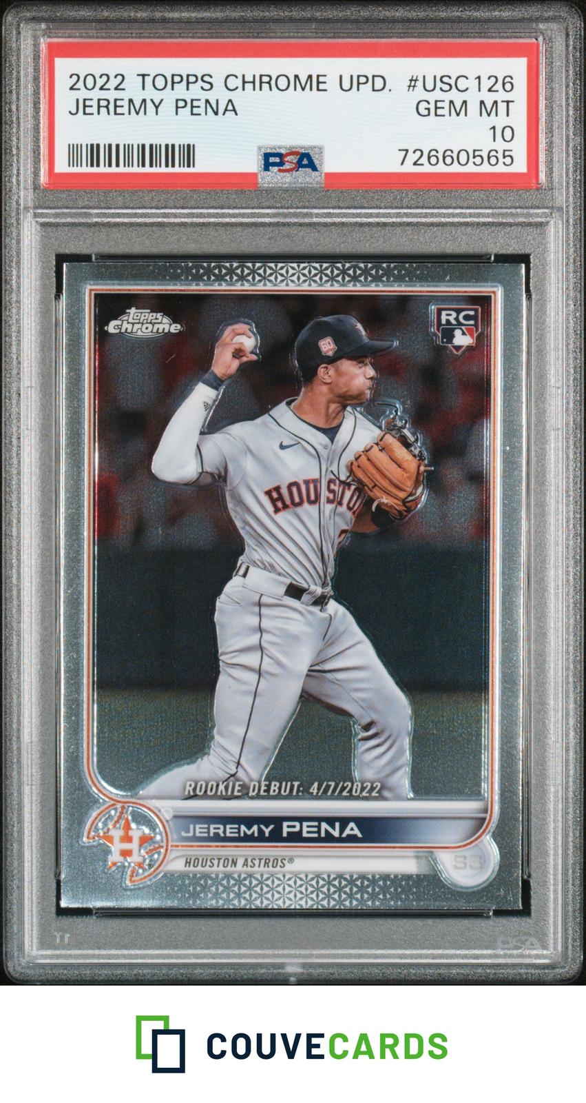 Jeremy Pena 2022 Topps Chrome Update #USC126 PSA 10