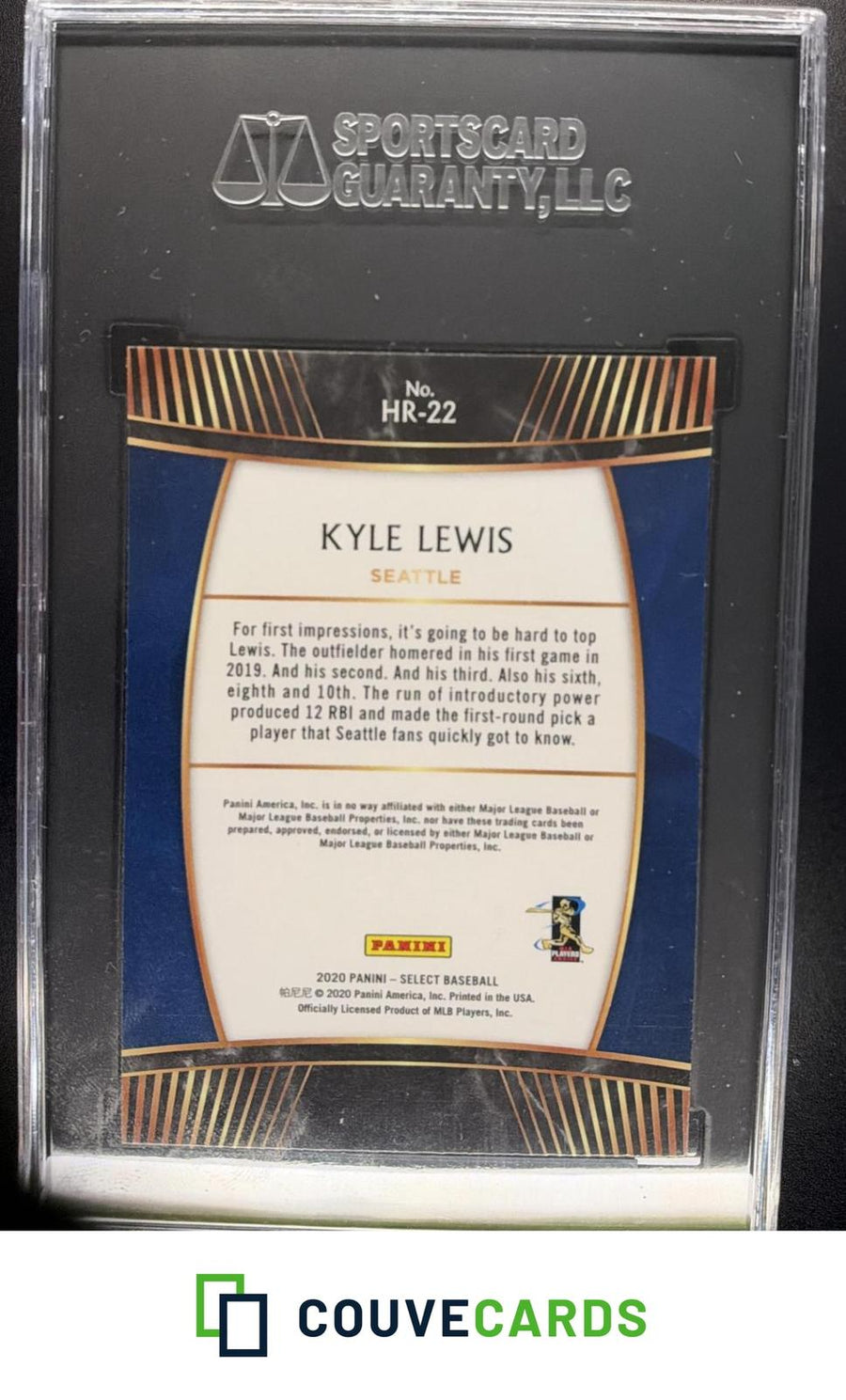 Kyle Lewis 2020 Panini Select #HR-22 Hot Rookies SGC 10