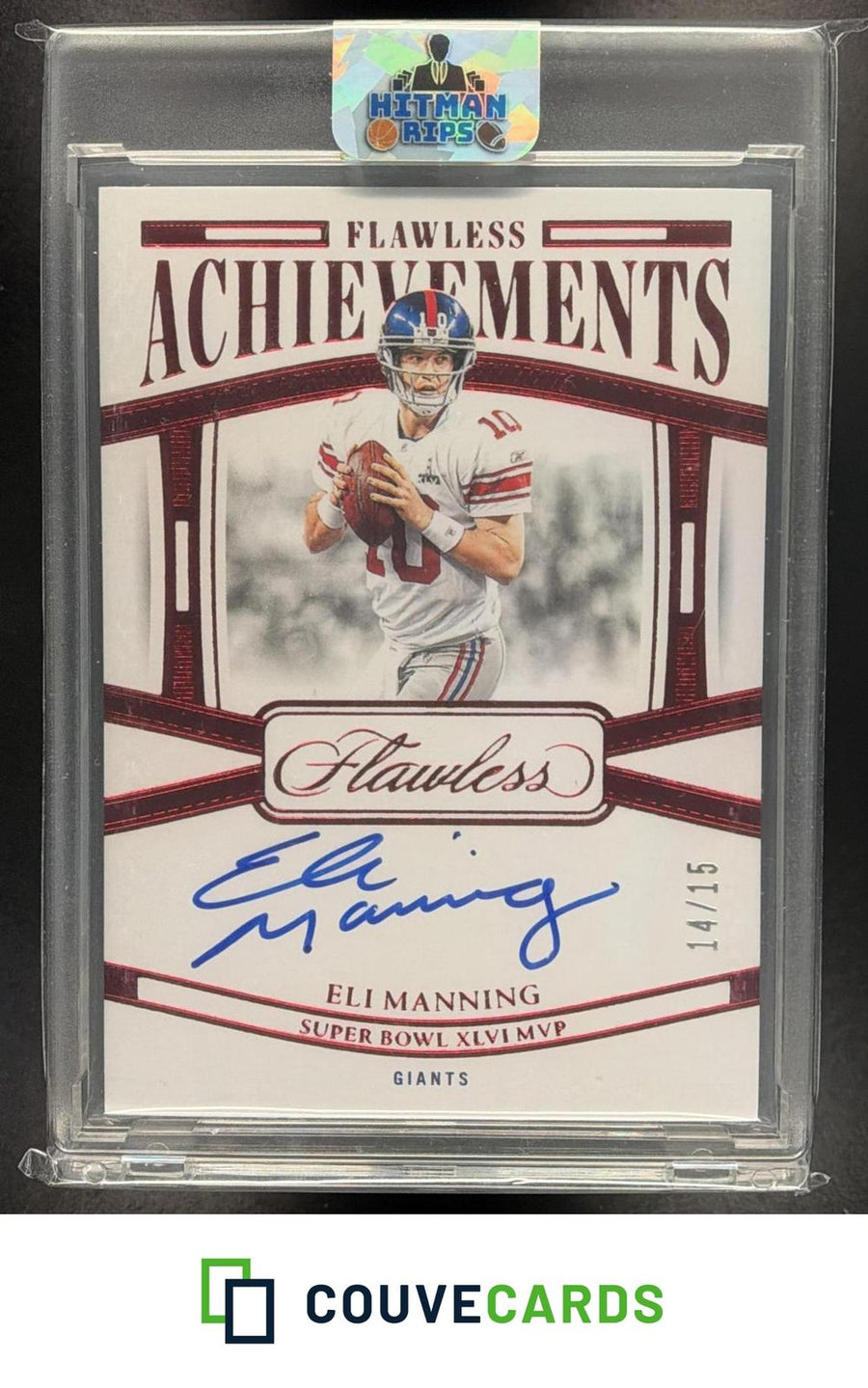 Eli Manning 2024 Panini Flawless #FA-EMG Flawless Achievements Ruby AU