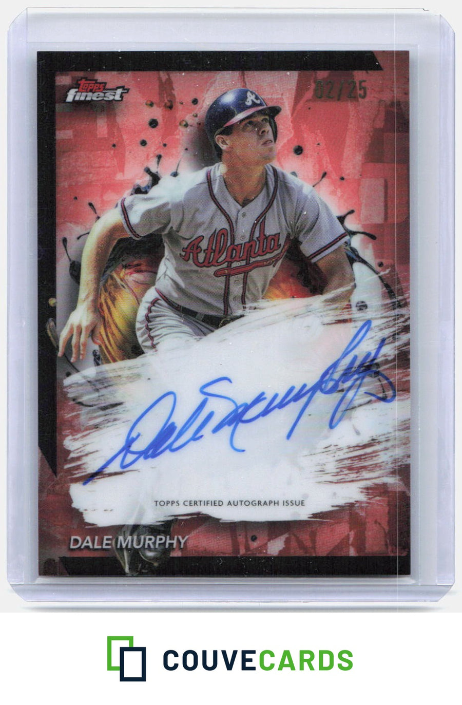 2024 Topps Finest Dale Murphy /25 Orange AUTO Autograph Signed ON-Card Braves