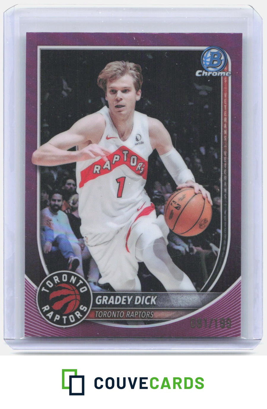 Gradey Dick 2025-26 Bowman #BCV-70 Chrome Purple Refractor #/250