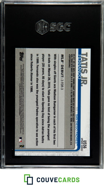 2019 Topps Update #US56 Fernando Tatis Jr. SGC 10