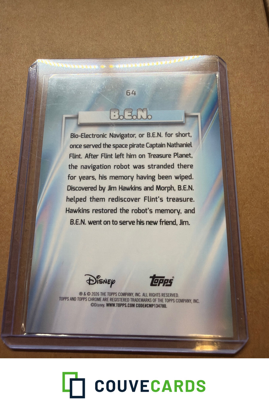 2026 Topps Chrome Disney Sapphire Edition #64 B.E.N. Green Sapphire #/99