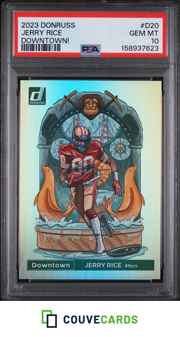 2023 Panini Donruss Downtown! #D20 Jerry Rice PSA 10