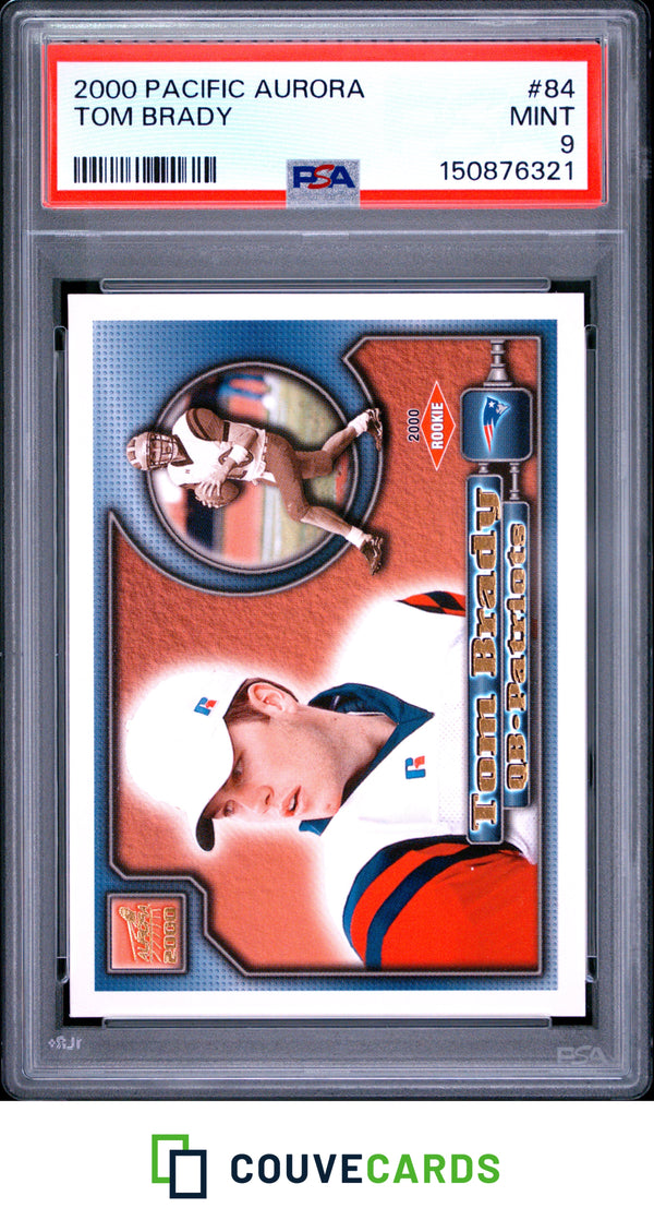 2000 Pacific Aurora #84 Tom Brady PSA 9