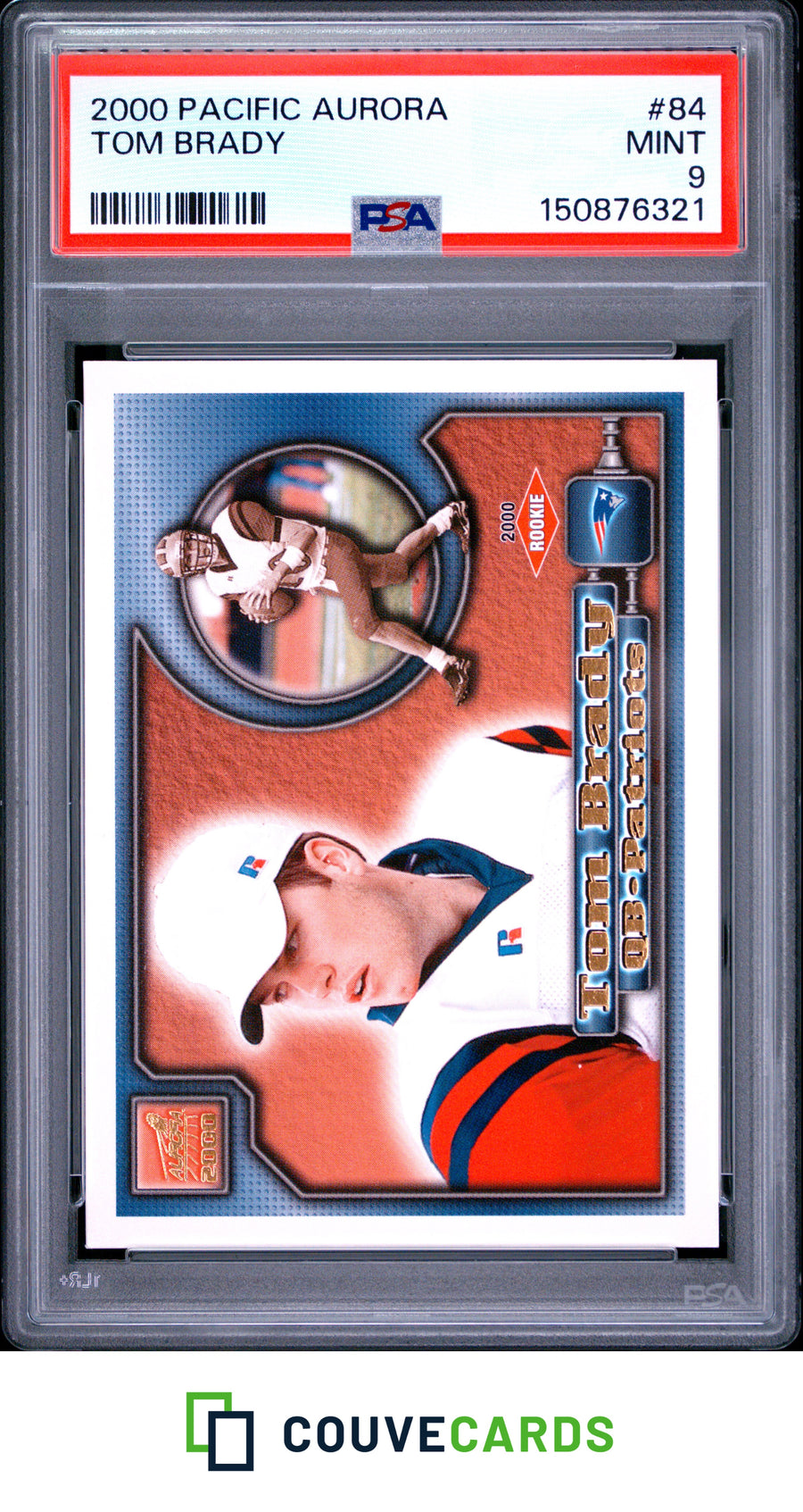 2000 Pacific Aurora #84 Tom Brady PSA 9