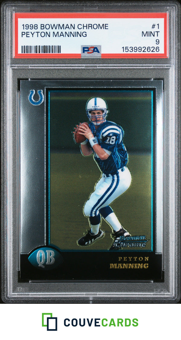 1998 Bowman Chrome #1 Peyton Manning PSA 9