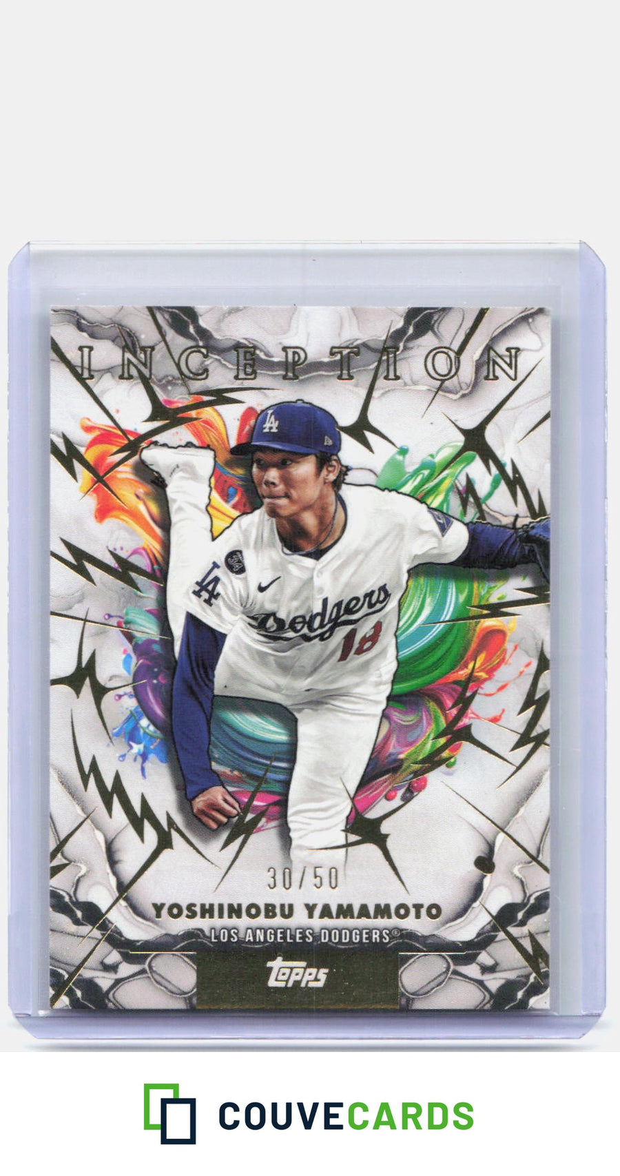 2025 Topps Inception #85 Yoshinobu Yamamoto Gold Electricity #/50