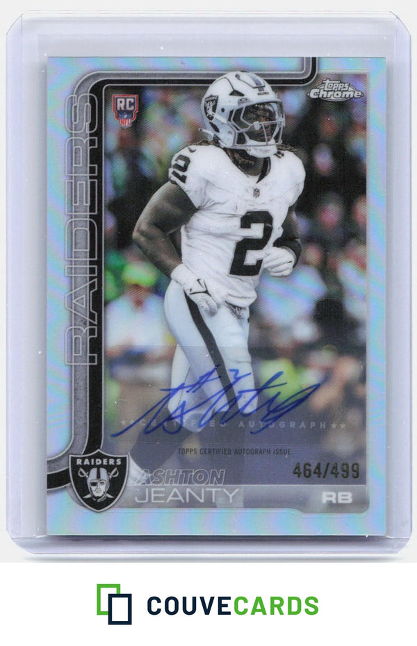 2025 Topps Chrome #RA-AJ Ashton Jeanty Chrome Rookie Autographs /499