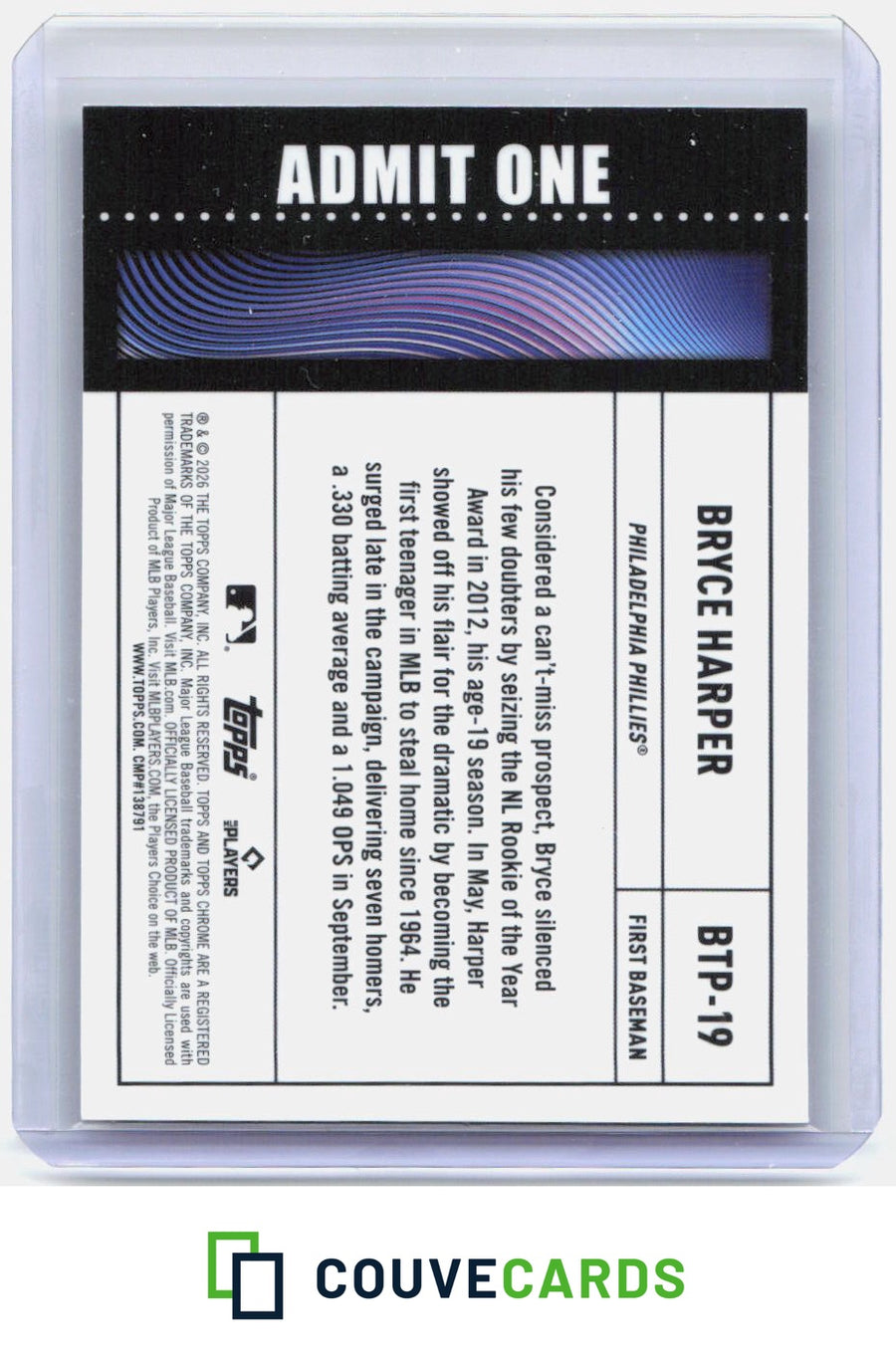 2026 Topps Chrome #BTP-19 Bryce Harper Big Ticket Players