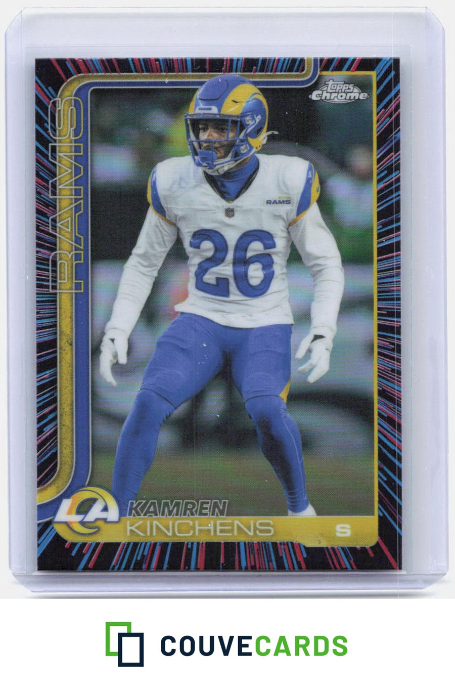 2025 Topps Chrome #174 Kamren Kinchens Neon Pulse Refractor