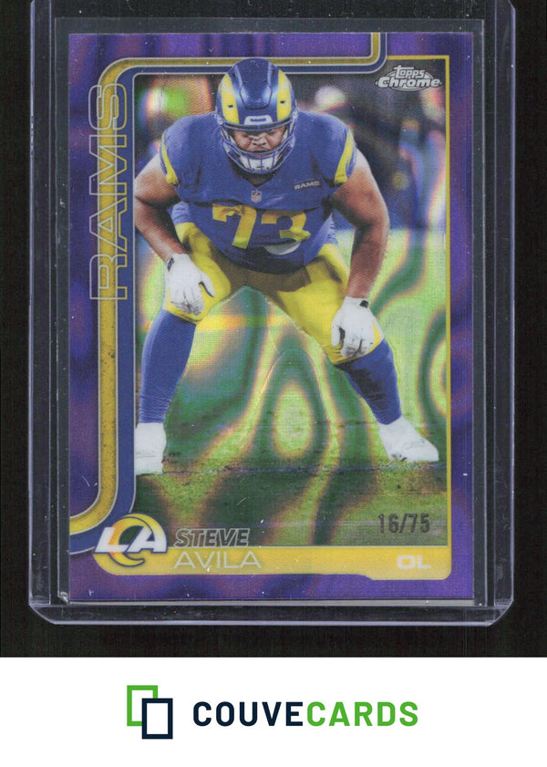 2025 Topps Chrome #170 Steve Avila Purple Lava #/75