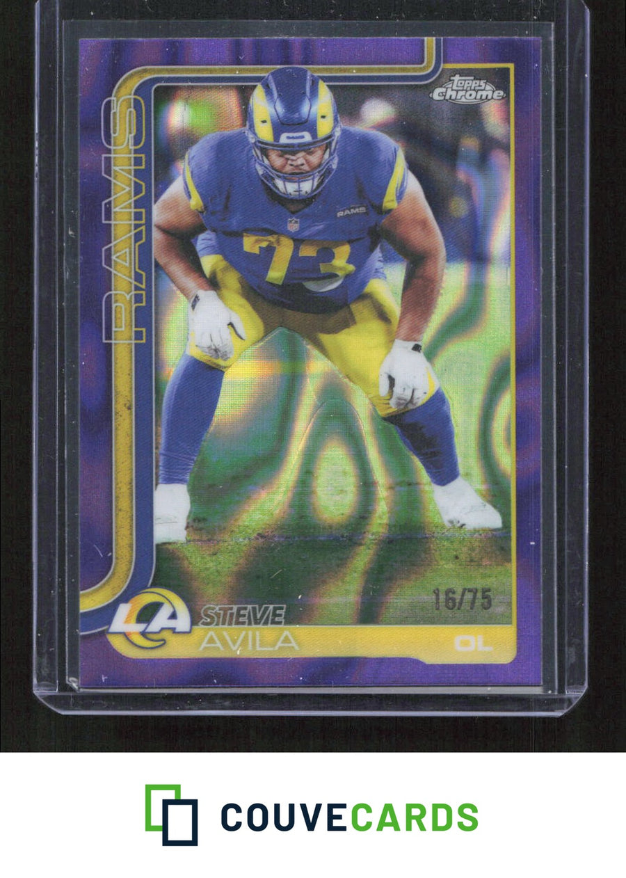 2025 Topps Chrome #170 Steve Avila Purple Lava #/75