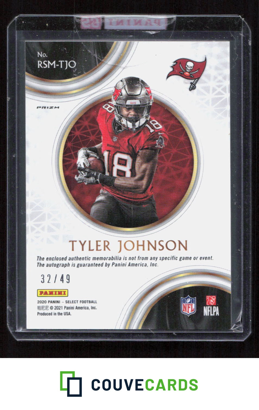 2020 Panini Select #RSM-TJO Tyler Johnson Rookie Signature Purple Prizm #/49