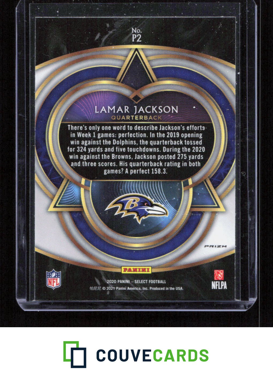 2020 Panini Select #P2 Lamar Jackson Phenomenon