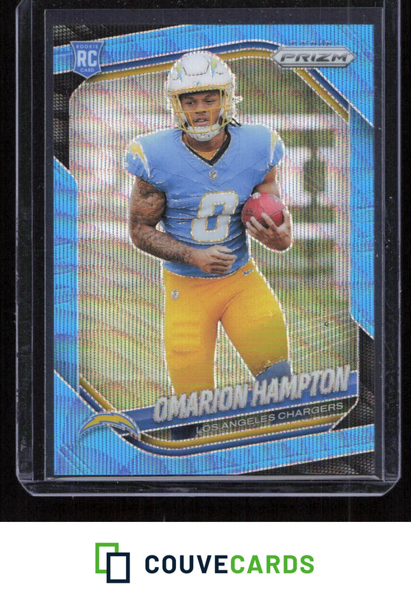 2025 Panini Prizm #355 Omarion Hampton Blue Wave #/230