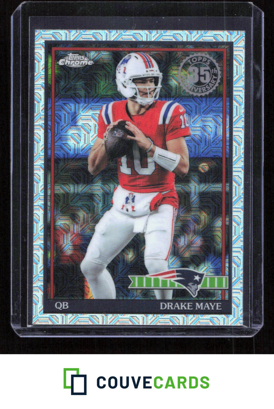 2026 Topps Flagship #91TF-46 Drake Maye 1991 Topps Football Mojo Refractor