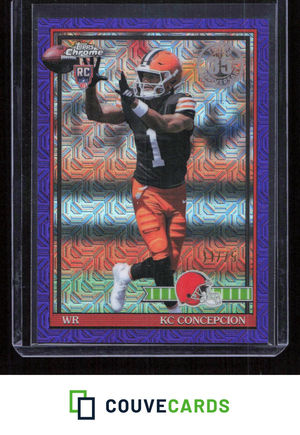 2026 Topps Flagship #91TRC-23 KC Concepcion 1991 Topps Football Purple Mojo #/75
