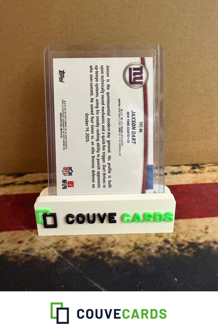 2026 Topps Flagship #TFC-86 Jaxson Dart The Flagship Collection Gold (Costco)