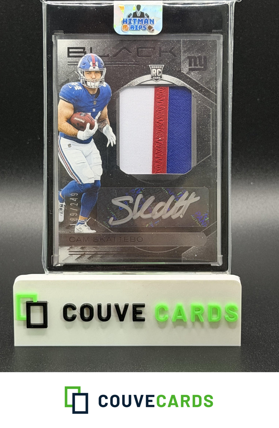 2025 Panini Black #RKPA-CSO Cam Skattebo Rookie Patch Autographs #/249