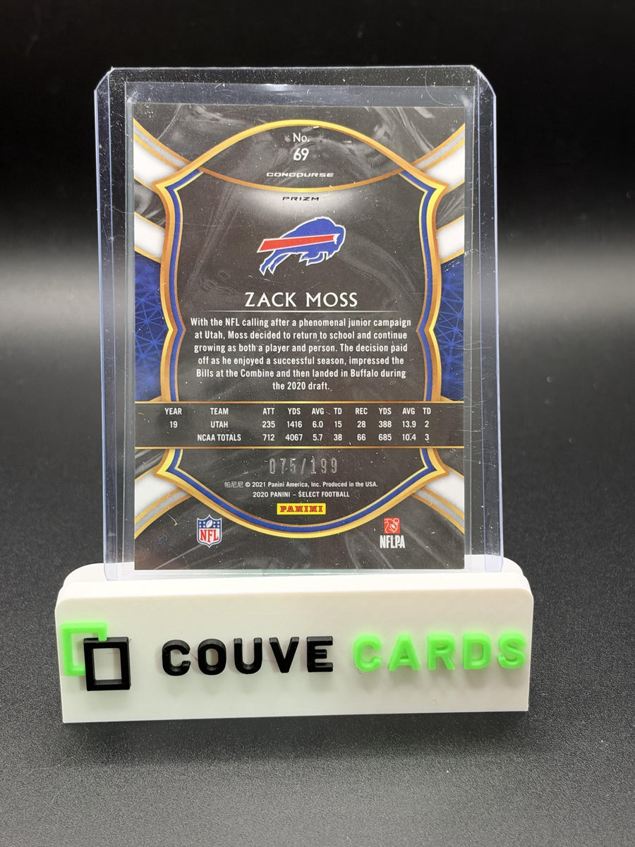 2020 Panini Select #69 Zack Moss Tri-Color Prizm #/199