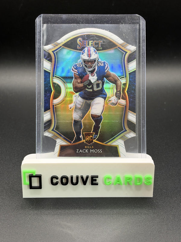 2020 Panini Select #69 Zack Moss White Prizm Die Cut