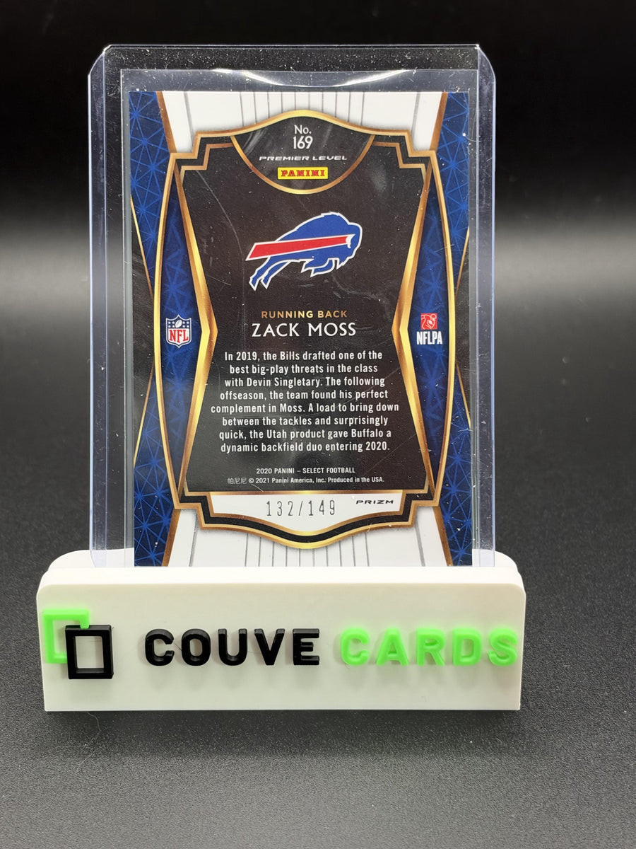 2020 Panini Select #169 Zack Moss Blue Prizm #/149